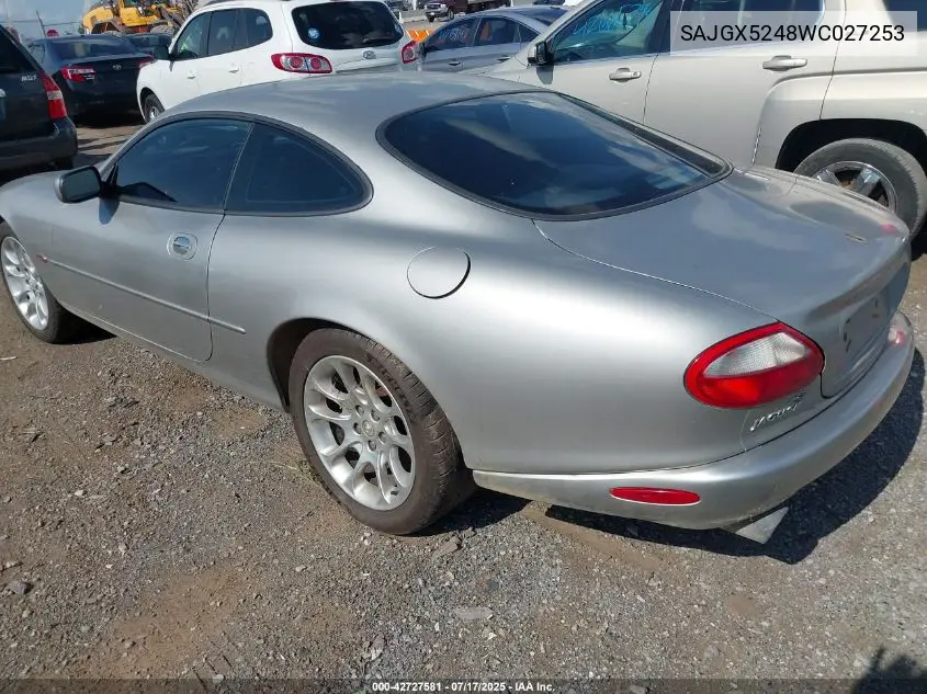 1998 Jaguar Xk8 VIN: SAJGX5248WC027253 Lot: 42727581