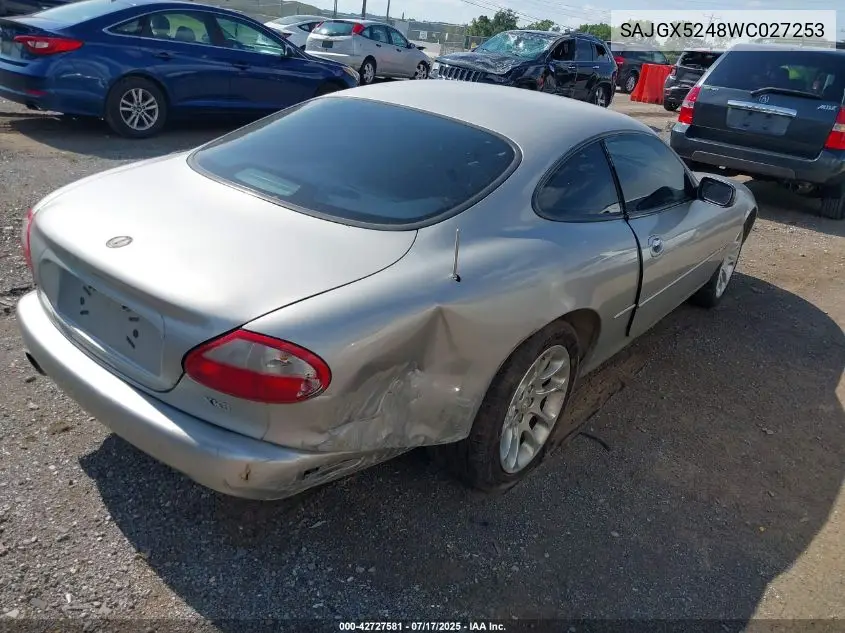 1998 Jaguar Xk8 VIN: SAJGX5248WC027253 Lot: 42727581