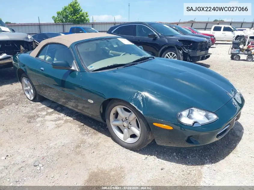 1998 Jaguar Xk8 VIN: SAJGX2240WC027066 Lot: 42754641