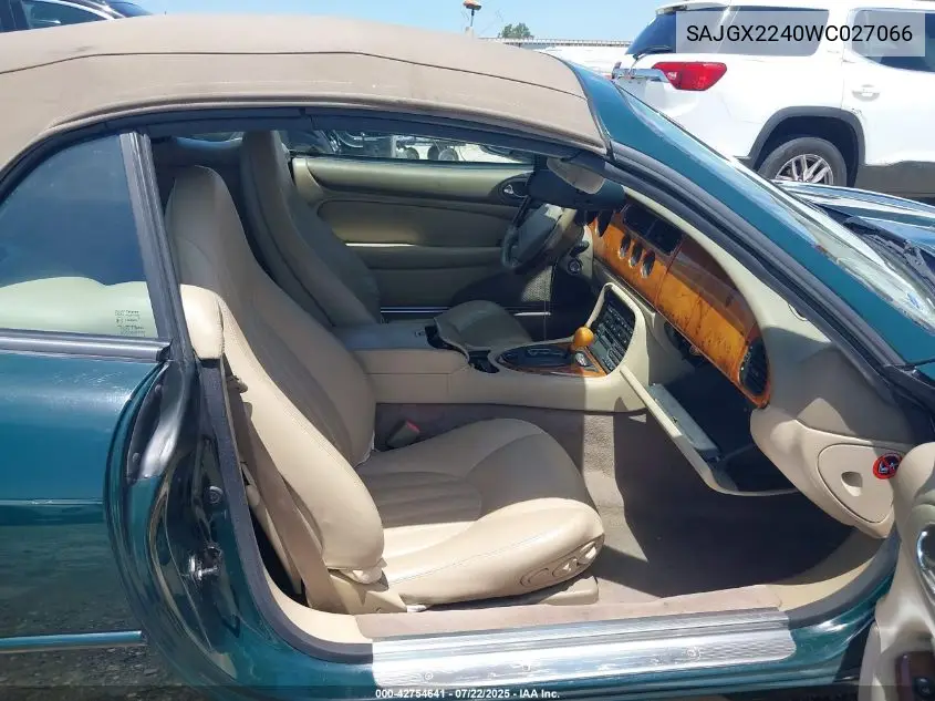 1998 Jaguar Xk8 VIN: SAJGX2240WC027066 Lot: 42754641