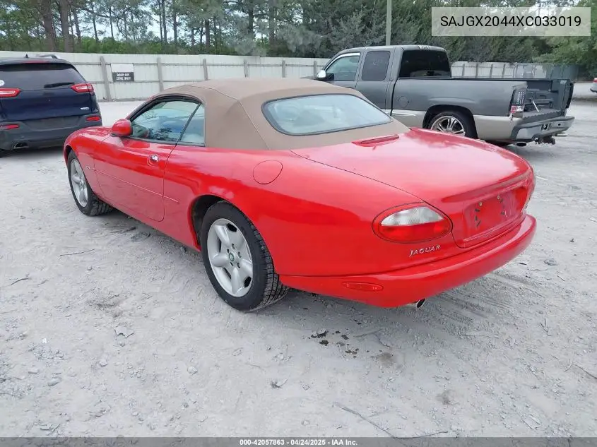 1999 Jaguar Xk8 VIN: SAJGX2044XC033019 Lot: 42057863