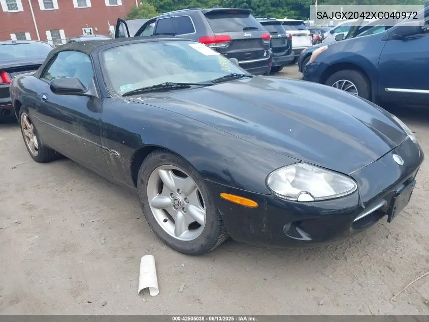 1999 Jaguar Xk8 VIN: SAJGX2042XC040972 Lot: 42505038