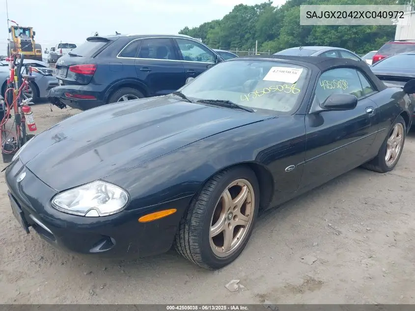 1999 Jaguar Xk8 VIN: SAJGX2042XC040972 Lot: 42505038