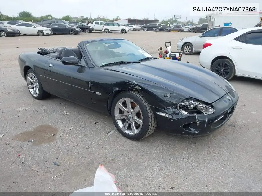 2000 Jaguar Xk8 VIN: SAJJA42C7YNA07868 Lot: 41941163