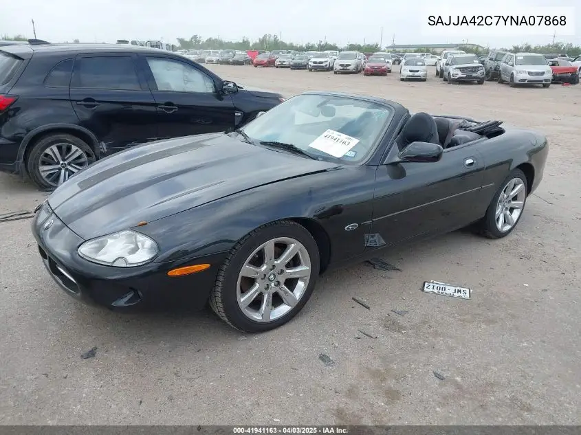 2000 Jaguar Xk8 VIN: SAJJA42C7YNA07868 Lot: 41941163