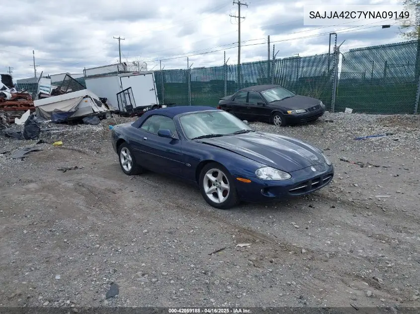 2000 Jaguar Xk8 VIN: SAJJA42C7YNA09149 Lot: 42059188