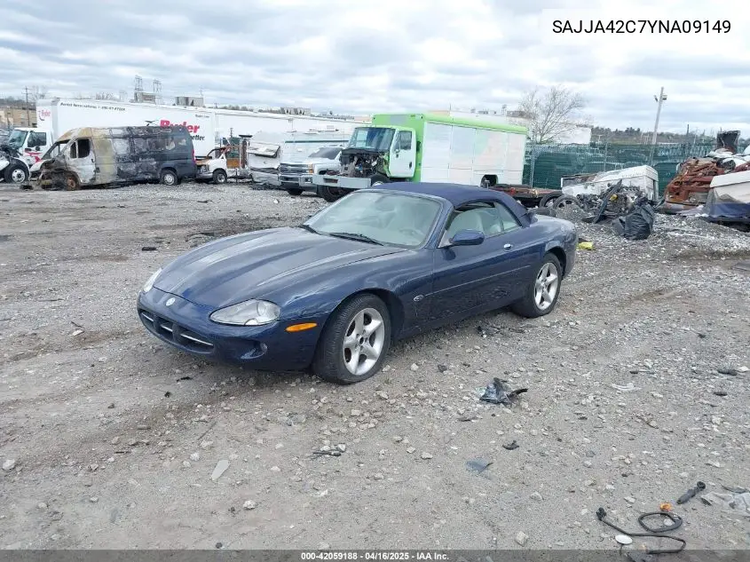 2000 Jaguar Xk8 VIN: SAJJA42C7YNA09149 Lot: 42059188
