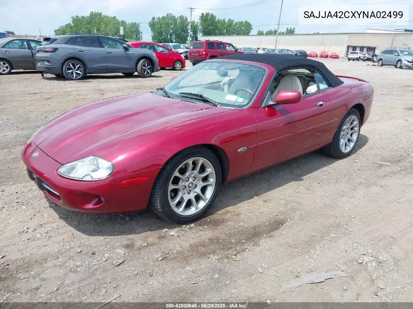 2000 Jaguar Xk8 VIN: SAJJA42CXYNA02499 Lot: 42508046