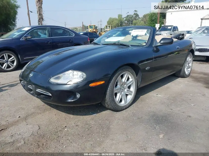 2000 Jaguar Xk8 VIN: SAJJA42C9YNA07614 Lot: 42594483