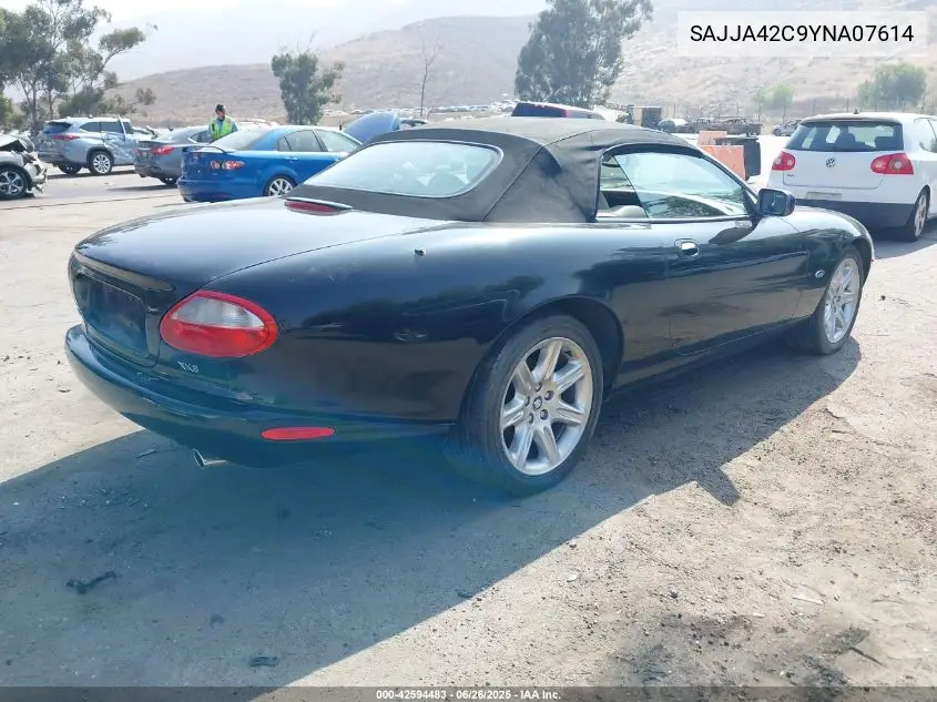 2000 Jaguar Xk8 VIN: SAJJA42C9YNA07614 Lot: 42594483