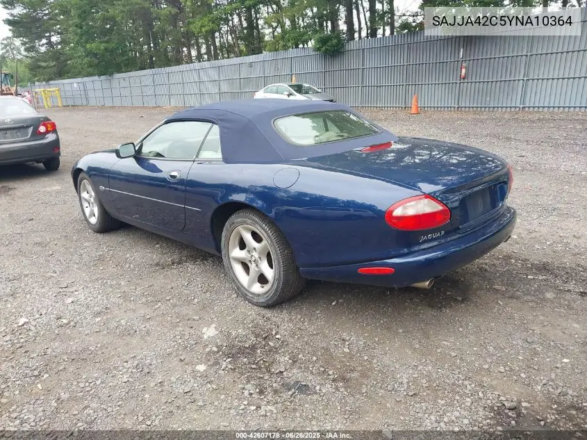 2000 Jaguar Xk8 VIN: SAJJA42C5YNA10364 Lot: 42607178