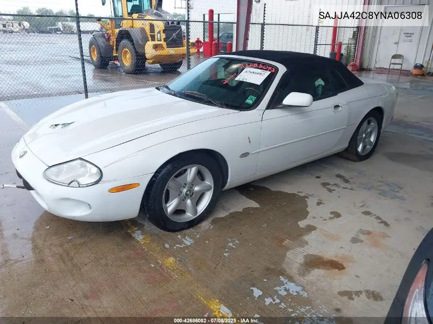 2000 Jaguar Xk8 VIN: SAJJA42C8YNA06308 Lot: 42686082
