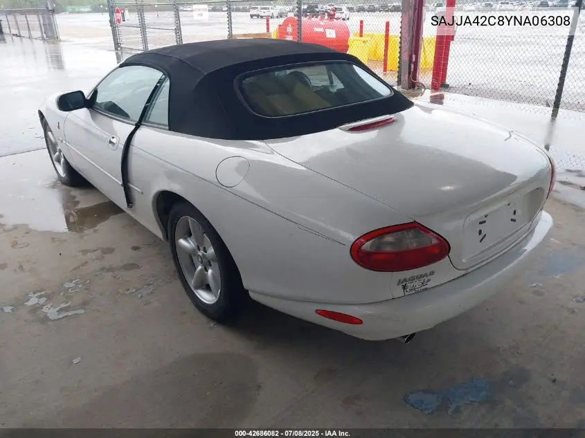 2000 Jaguar Xk8 VIN: SAJJA42C8YNA06308 Lot: 42686082