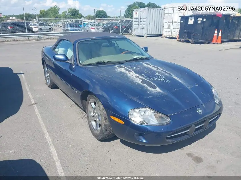 2000 Jaguar Xk8 VIN: SAJJA42C5YNA02796 Lot: 42752481