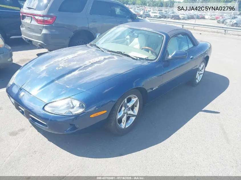 2000 Jaguar Xk8 VIN: SAJJA42C5YNA02796 Lot: 42752481