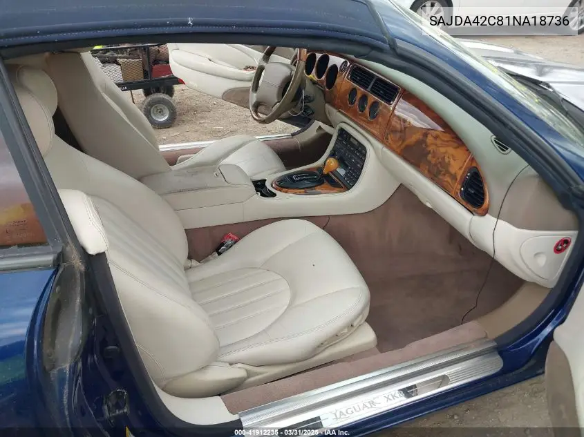 2001 Jaguar Xk8 VIN: SAJDA42C81NA18736 Lot: 41912235