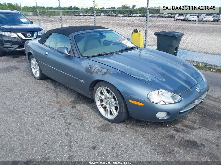 2001 Jaguar Xk8 VIN: SAJDA42C11NA21848 Lot: 42516504