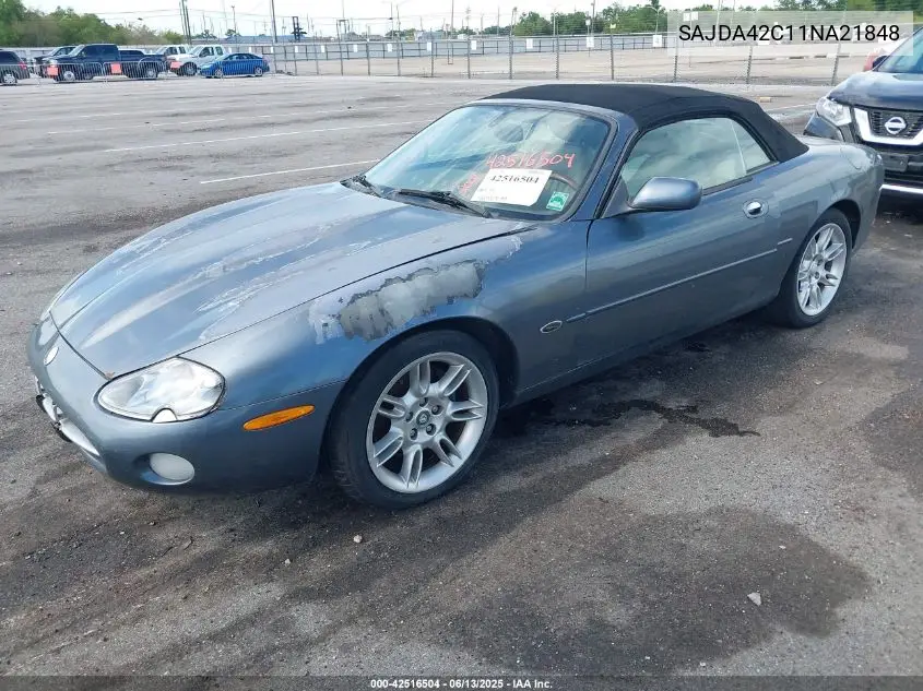 2001 Jaguar Xk8 VIN: SAJDA42C11NA21848 Lot: 42516504