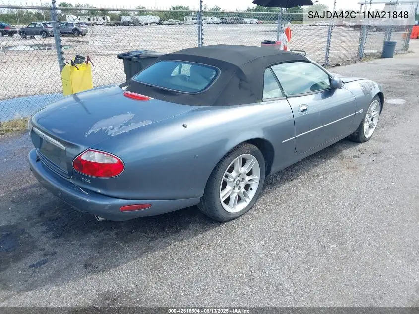 2001 Jaguar Xk8 VIN: SAJDA42C11NA21848 Lot: 42516504