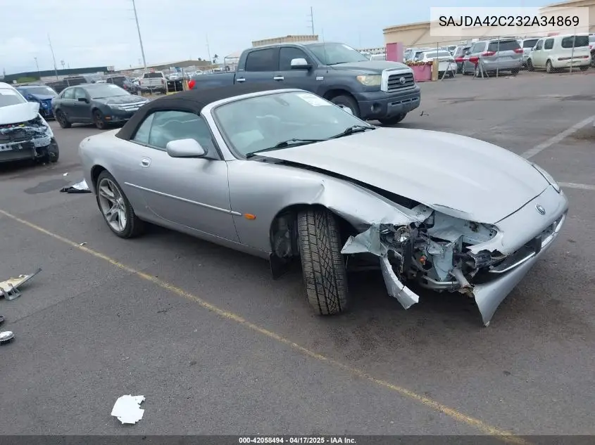 2003 Jaguar Xk8 VIN: SAJDA42C232A34869 Lot: 42058494