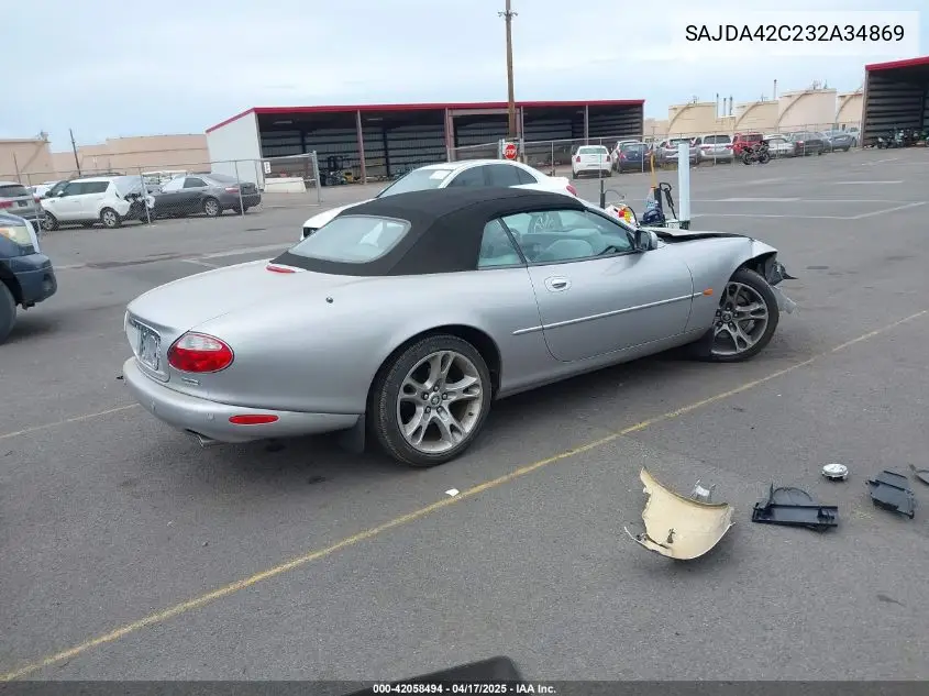 2003 Jaguar Xk8 VIN: SAJDA42C232A34869 Lot: 42058494