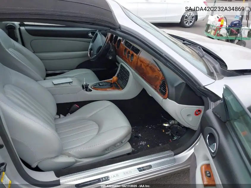 2003 Jaguar Xk8 VIN: SAJDA42C232A34869 Lot: 42058494