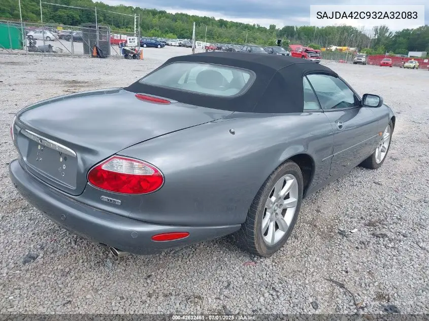 2003 Jaguar Xk8 VIN: SAJDA42C932A32083 Lot: 42632461