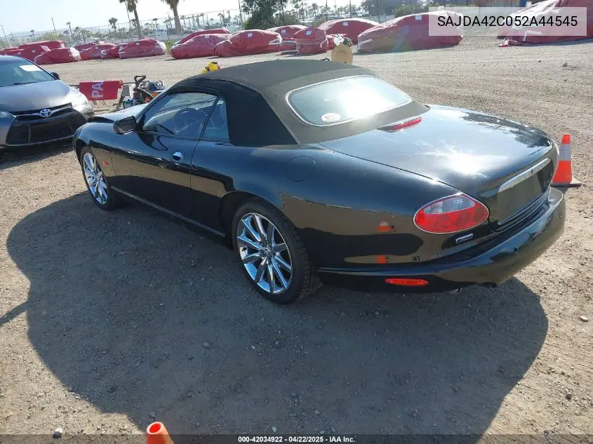 2005 Jaguar Xk8 VIN: SAJDA42C052A44545 Lot: 42034922