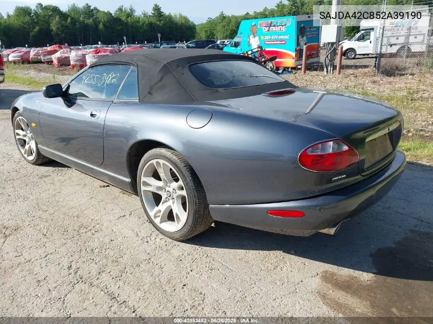 2005 Jaguar Xk8 VIN: SAJDA42C852A39190 Lot: 42553482