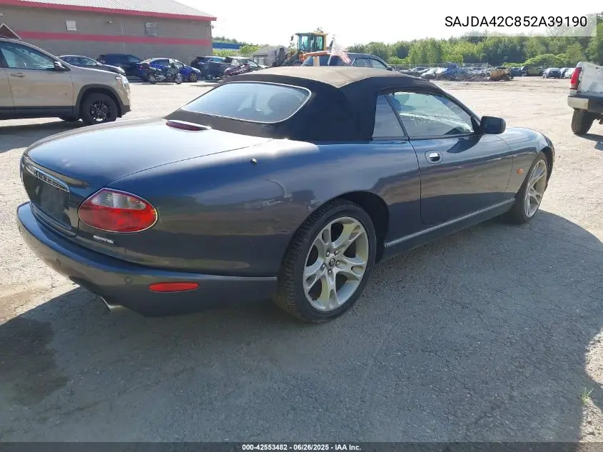 2005 Jaguar Xk8 VIN: SAJDA42C852A39190 Lot: 42553482