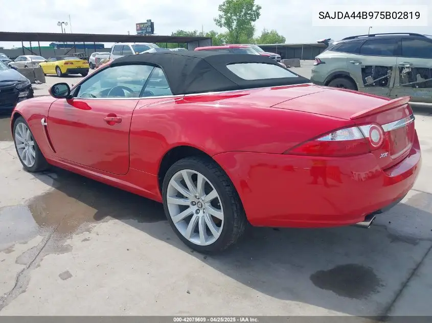 2007 Jaguar Xk VIN: SAJDA44B975B02819 Lot: 42075609