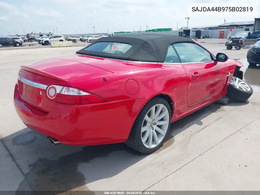 2007 Jaguar Xk VIN: SAJDA44B975B02819 Lot: 42075609
