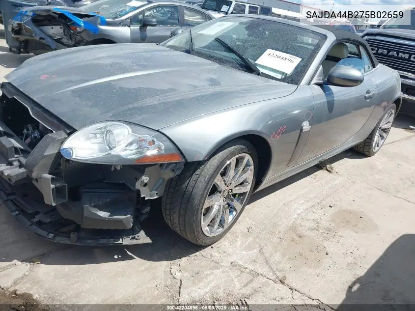 2007 Jaguar Xk VIN: SAJDA44B275B02659 Lot: 42204896