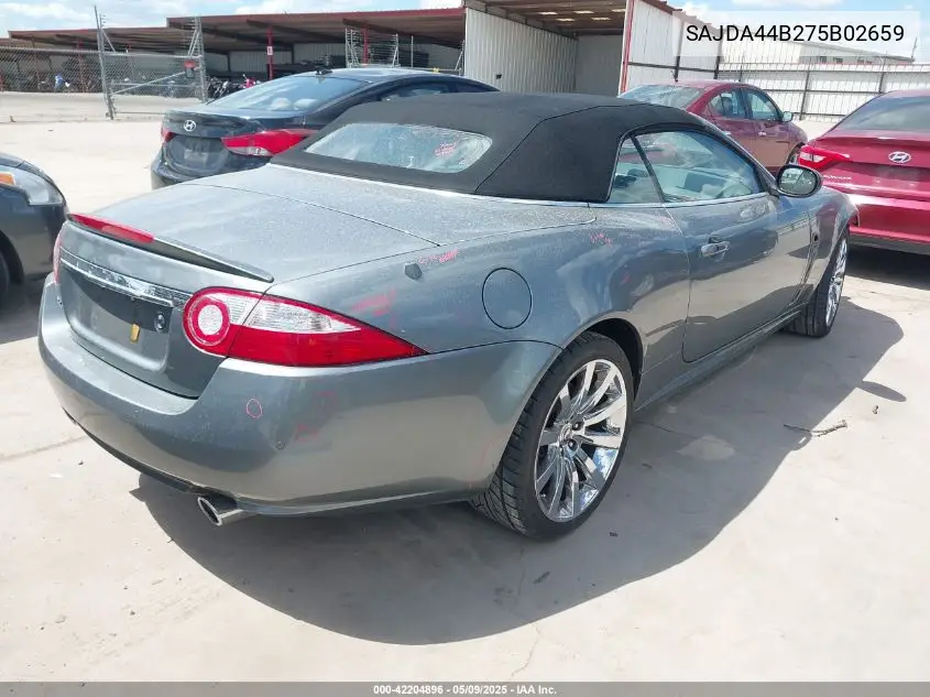 2007 Jaguar Xk VIN: SAJDA44B275B02659 Lot: 42204896