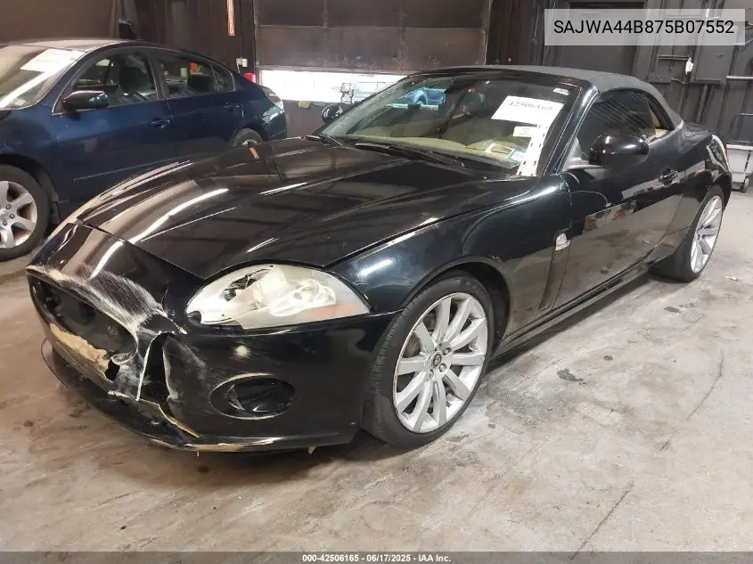 2007 Jaguar Xk VIN: SAJWA44B875B07552 Lot: 42506165