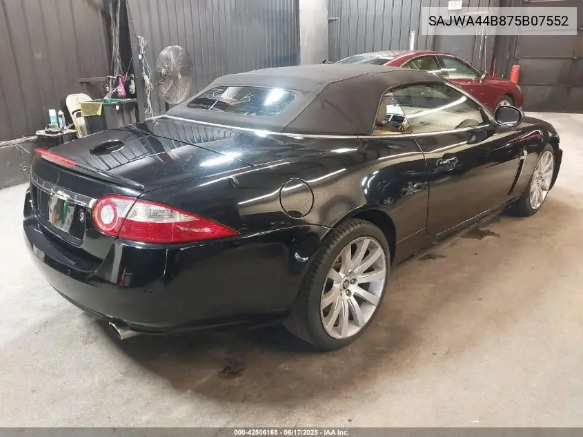 2007 Jaguar Xk VIN: SAJWA44B875B07552 Lot: 42506165