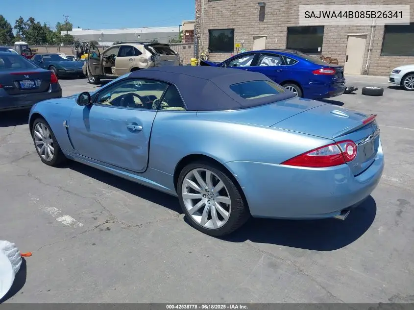 2008 Jaguar Xk VIN: SAJWA44B085B26341 Lot: 42538778