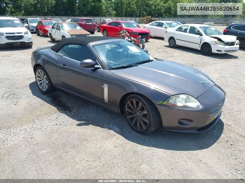 2008 Jaguar Xk VIN: SAJWA44B285B20654 Lot: 42625601