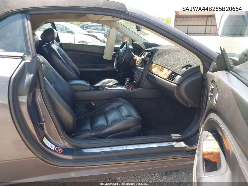 2008 Jaguar Xk VIN: SAJWA44B285B20654 Lot: 42625601