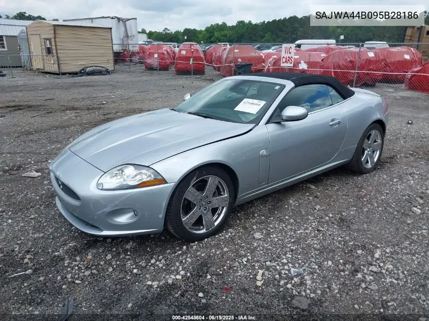 2009 Jaguar Xk VIN: SAJWA44B095B28186 Lot: 42548604