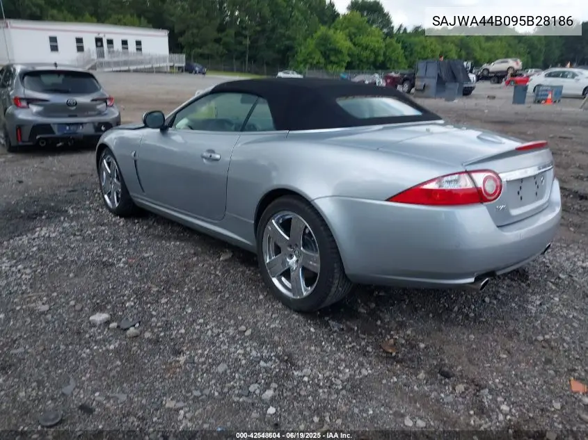 2009 Jaguar Xk VIN: SAJWA44B095B28186 Lot: 42548604