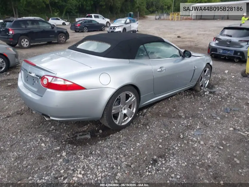 2009 Jaguar Xk VIN: SAJWA44B095B28186 Lot: 42548604