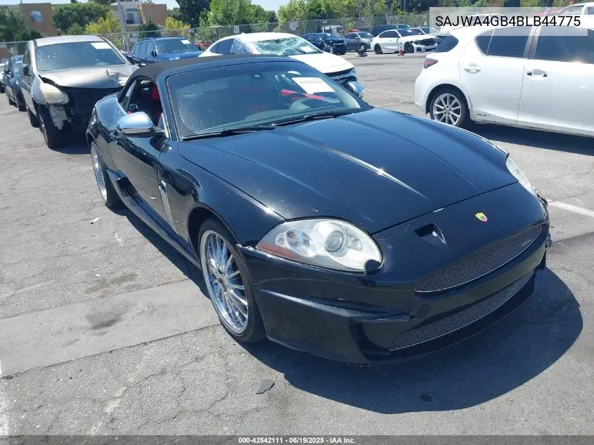 2011 Jaguar Xk VIN: SAJWA4GB4BLB44775 Lot: 42542111