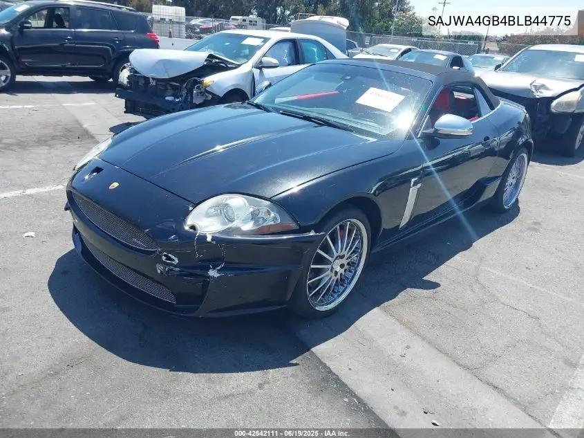 2011 Jaguar Xk VIN: SAJWA4GB4BLB44775 Lot: 42542111