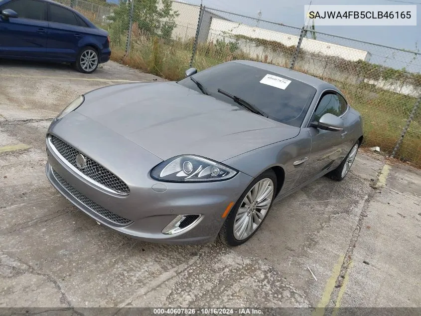 2012 Jaguar Xk VIN: SAJWA4FB5CLB46165 Lot: 40607826
