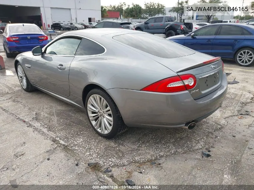 2012 Jaguar Xk VIN: SAJWA4FB5CLB46165 Lot: 40607826