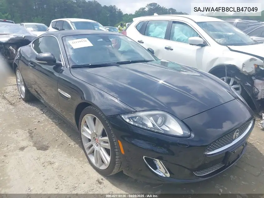 2012 Jaguar Xk VIN: SAJWA4FB8CLB47049 Lot: 42118136