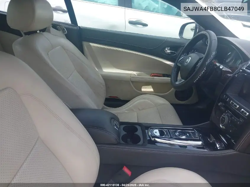 2012 Jaguar Xk VIN: SAJWA4FB8CLB47049 Lot: 42118136
