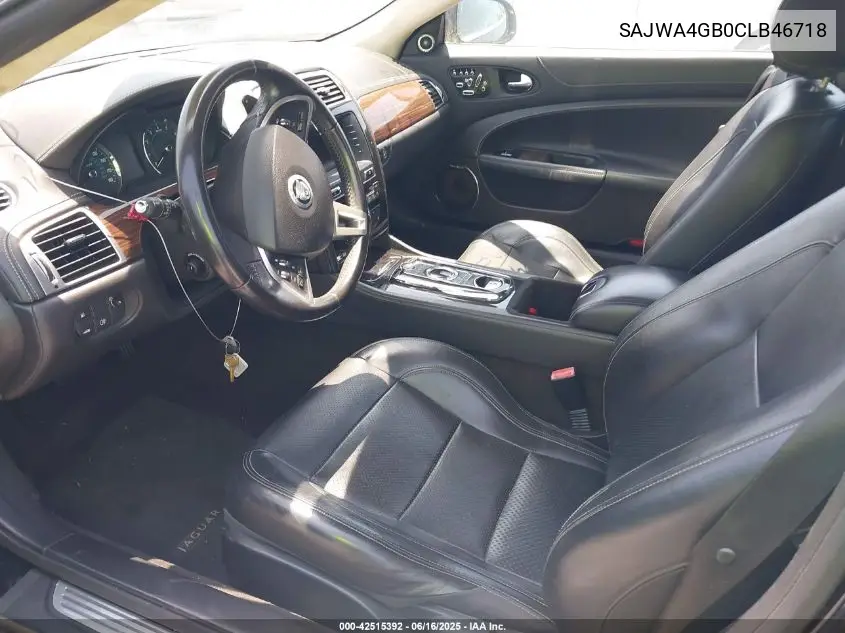 2012 Jaguar Xk VIN: SAJWA4GB0CLB46718 Lot: 42515392