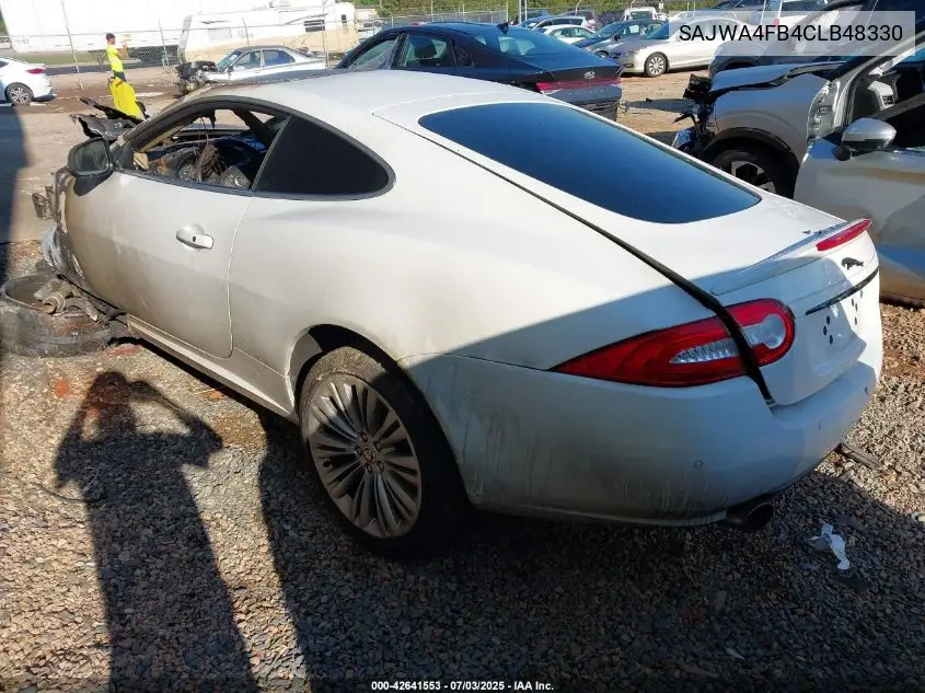 2012 Jaguar Xk VIN: SAJWA4FB4CLB48330 Lot: 42641553